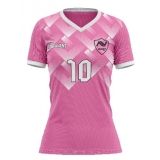 confecção de camisa de futebol rosa vila carbone